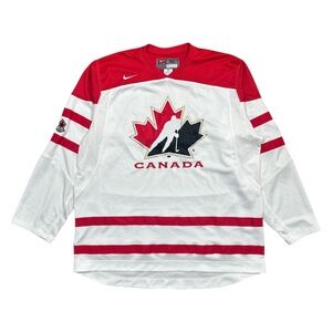 Vintage Y2K Nike Team Canada IIHF World Championship 2008 Hockey Jersey Mens XL